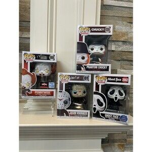 Horror Bundle Funko Pennywise/Limited 1865,Jason 01,Ghost Face 2002,Chucky 1721